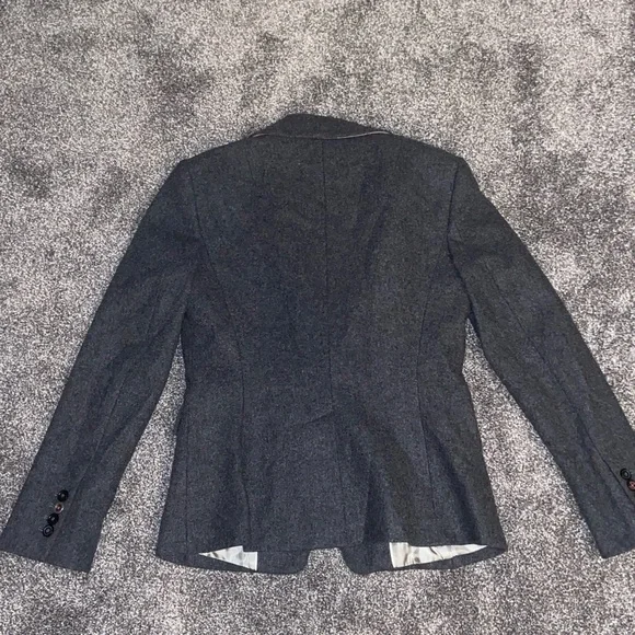 Banana Republic Women’s Gray Wool Blazer Size Petite 4 Office Business Casual - Picture 4 of 6